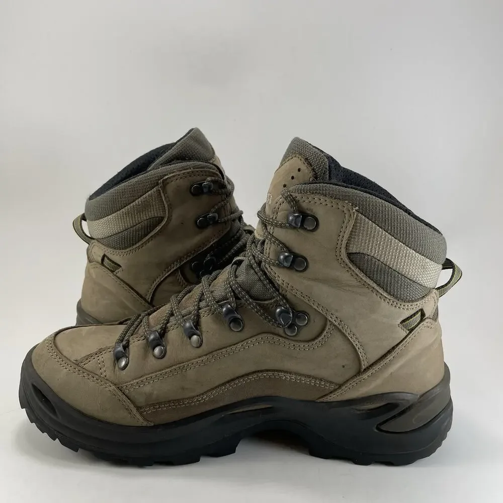 Lowa Renegade GTX Mid Womens Size 9.5 Waterproof Gore-Tex Stone Brown Boots